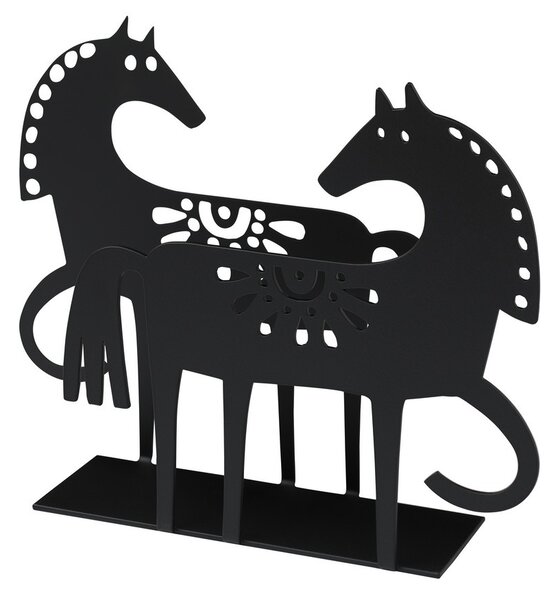 Bengt & Lotta Držák na ubrousky Happy Horse black 13x17x4