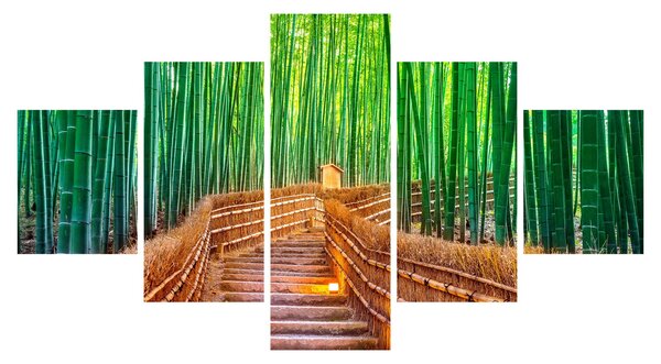 Obraz - Japonský bambusový les (125x70 cm)