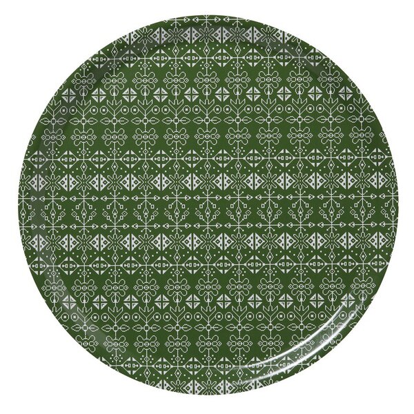 Klippan Kulatý servírovací tác Tradition green d38