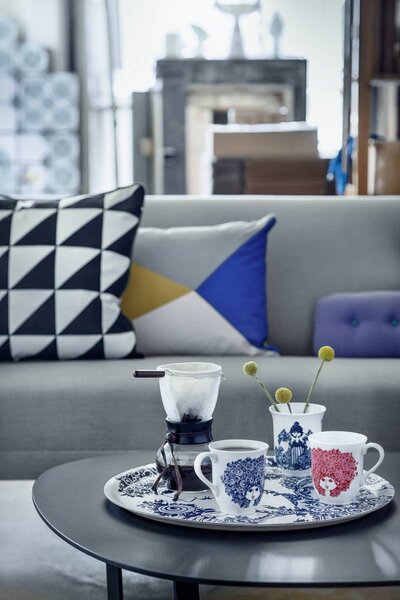 Bjorn Wiinblad Servírovací tác Rosamunde blue d46