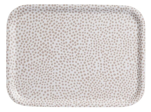 Klippan Malý obdélníkový tác Dots beige 27x20