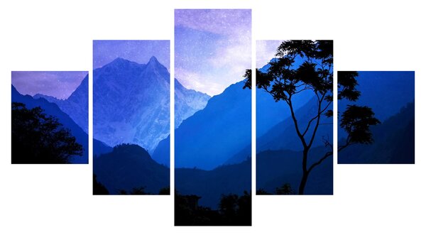 Obraz - Noční nebe v Nepálu (125x70 cm)