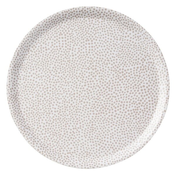 Klippan Kulatý servírovací tác Dots beige d38
