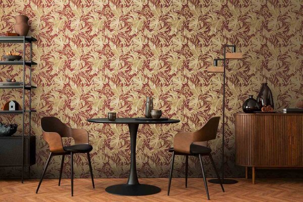 A.S. Création | Vliesová tapeta na zeď COSMO Living 79063-5 | 0,53 x 10,05 m | vínová, zlatá