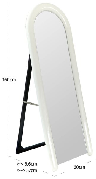 Richmond Krémové stojací zrcadlo Langston 160 cm
