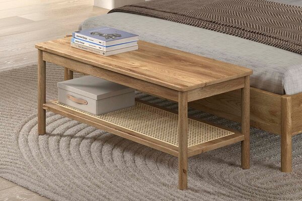 Vipack Dubovo-ratanová lavice Olive 110 x 46 cm