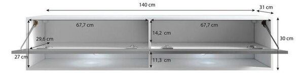Nízká komoda s LED osvětlením