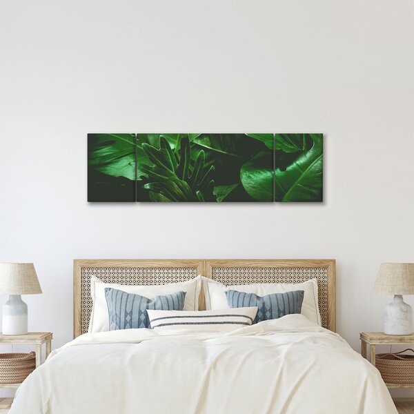 Obraz - Palmové listy (170x50 cm)