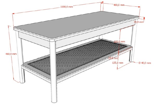 Vipack Dubovo-ratanová lavice Olive 110 x 46 cm