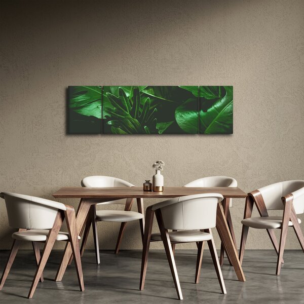 Obraz - Palmové listy (170x50 cm)