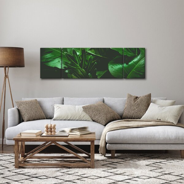 Obraz - Palmové listy (170x50 cm)