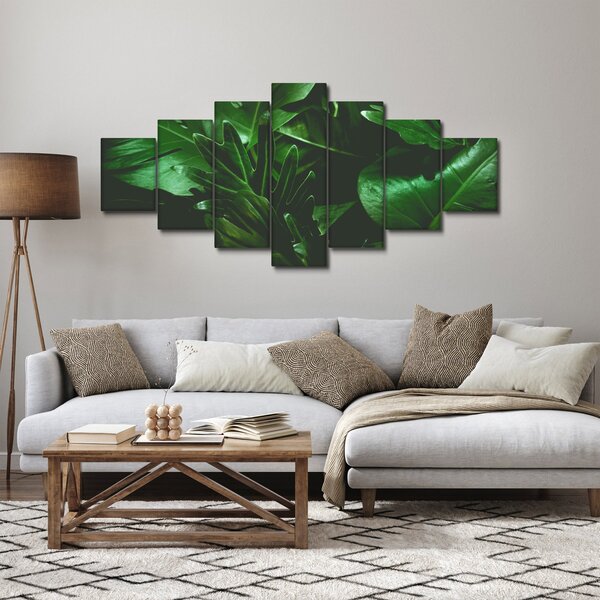 Obraz - Palmové listy (210x100 cm)