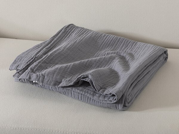 XPOSE® Dětská mušelínová osuška Premium - tmavě šedá 120x120 cm