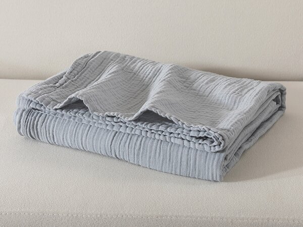 XPOSE® Dětská mušelínová deka SENA Premium - světle šedá 120x120 cm