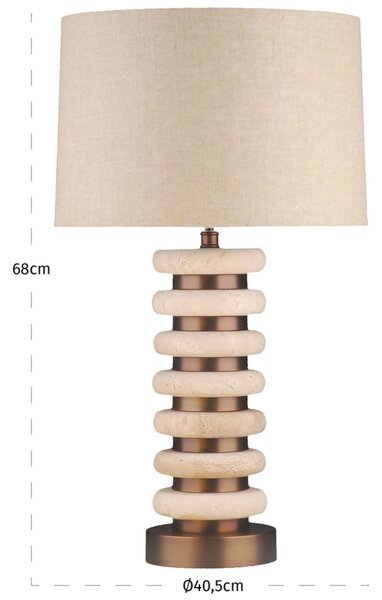 -25 % Dny MOMENTI– Richmond Béžová stolní lampa Blair 68 cm