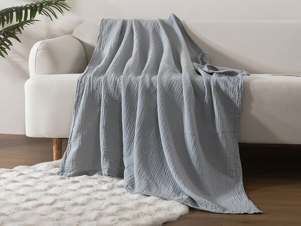 XPOSE® Dětská mušelínová deka SENA Premium - světle šedá 120x120 cm