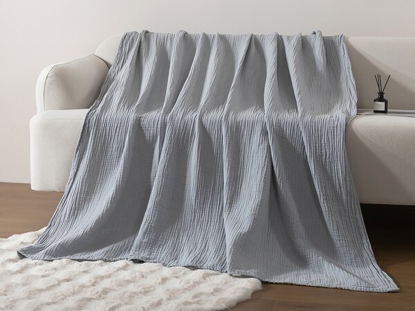 XPOSE® Dětská mušelínová deka SENA Premium - světle šedá 140x200 cm