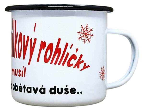 Vtipný plecháček s potiskem Vanilkový rohlíčky, 330 ml