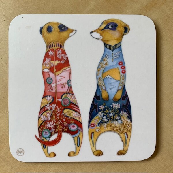 The DM Collection Tácek pod sklenici Meerkats surikata 9x9