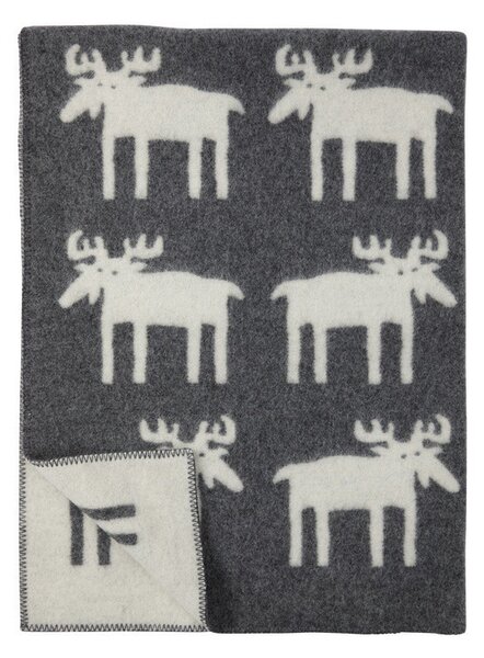 Klippan Vlněná deka Moose grey 130x180