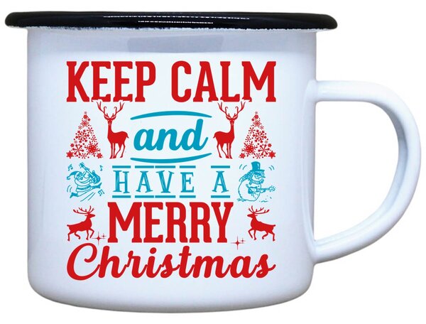 Plecháček s potiskem Keep calm Christmas Objem: 330 ml