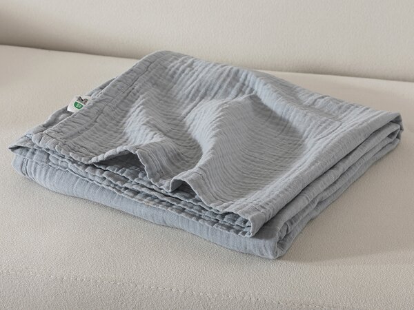 XPOSE® Dětská mušelínová osuška Premium - světle šedá 120x120 cm
