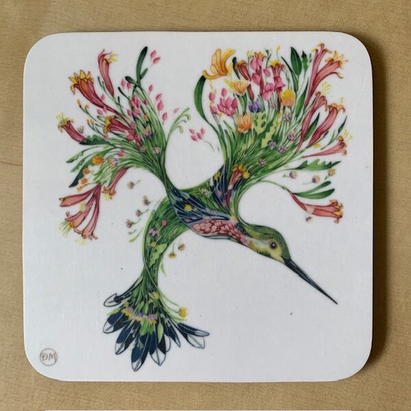 The DM Collection Tácek pod sklenici Hummingbird kolibřík 9x9