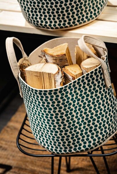 Muurla Úložný koš Berries beige green 30L