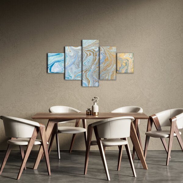 Obraz - Modrý mramor (125x70 cm)