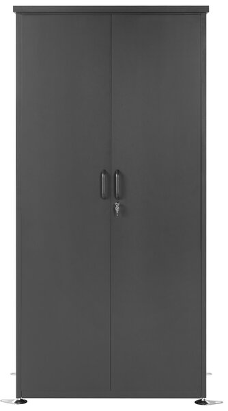 Zahradní skříň DORGALI 92 cm 188 cm Kov Grafitově šedá
