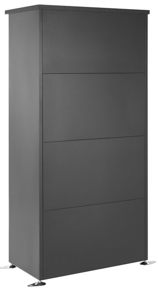 Zahradní skříň DORGALI 92 cm 188 cm Kov Grafitově šedá