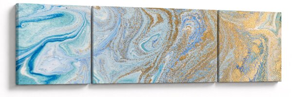 Obraz - Modrý mramor (170x50 cm)