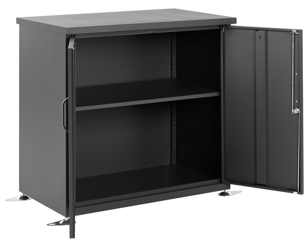 Zahradní skříň DORGALI 93 cm 88 cm Kov Grafitově šedá