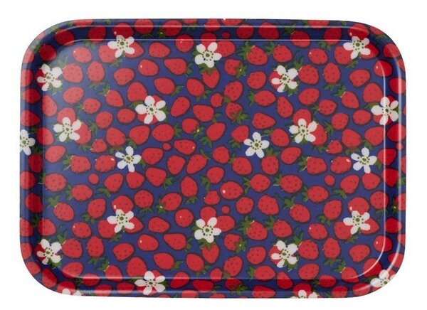 Klippan Malý servírovací tác Smultronblom red 27x20
