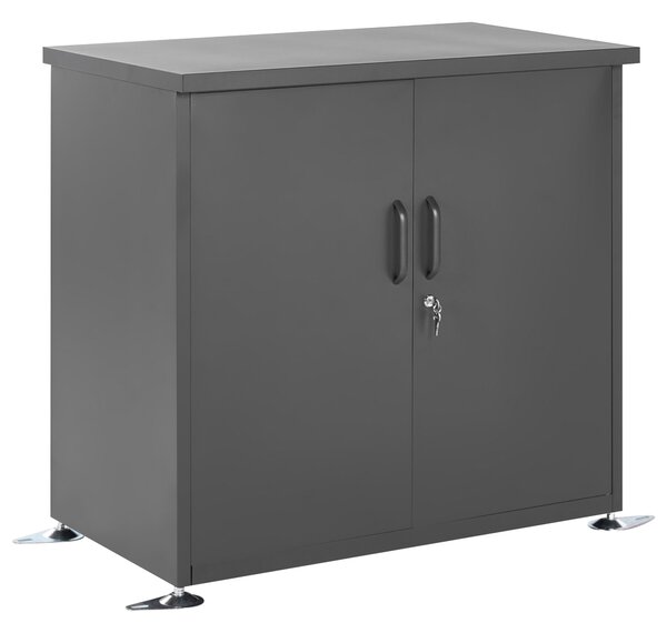 Zahradní skříň DORGALI 93 cm 88 cm Kov Grafitově šedá