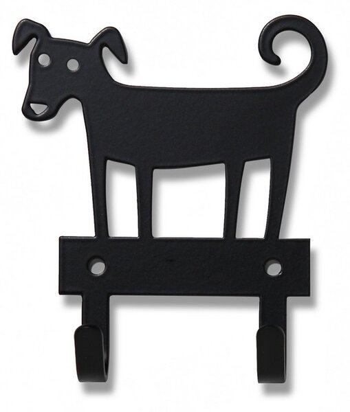 Bengt & Lotta Kovový věšák Dog black 10x12