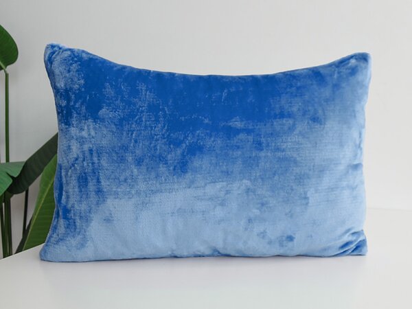 XPOSE® Mikroplyšový povlak na polštář - modrý 40x60 cm