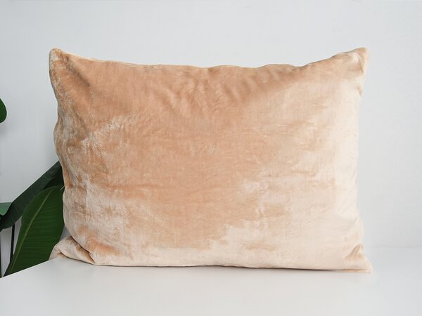 XPOSE® Mikroplyšový povlak na polštář - béžový 70x90 cm