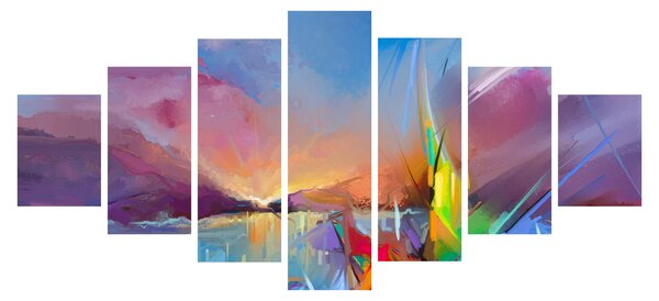 Obraz - Západ slunce (210x100 cm)