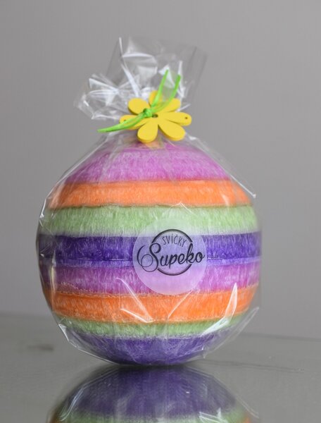 Supeko svíčka mega koule Bon pari 12 cm kytička