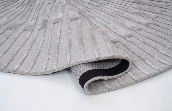 Fargotex Šedý kulatý koberec Radius 200 cm