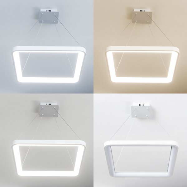 Brilagi - LED Stmív. lustr na lanku FALCON SLIM LED/50W/230V 50x50 cm bílá + DO