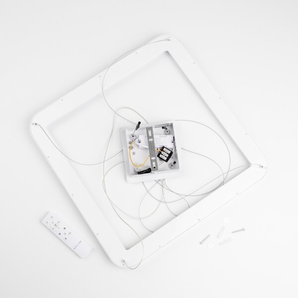 Brilagi - LED Stmív. lustr na lanku FALCON SLIM LED/50W/230V 50x50 cm bílá + DO