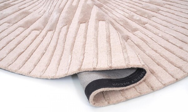 Fargotex Béžový kulatý koberec Radius 200 cm