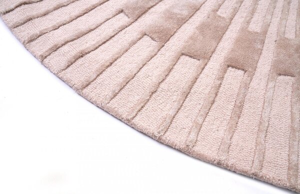 Fargotex Béžový kulatý koberec Radius 200 cm