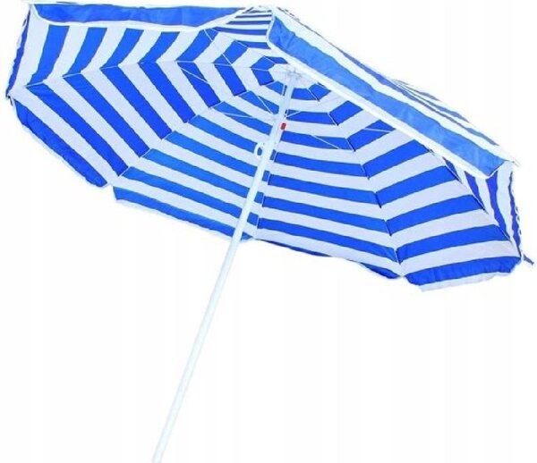 Modro-bílý plážový naklápěcí slunečník BEACH 160 cm