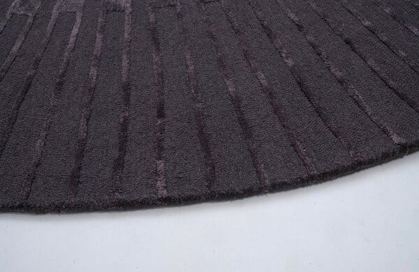 Fargotex Tmavě šedý kulatý koberec Radius 200 cm