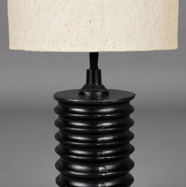 Černá kovová stolní lampa DUTCHBONE YALU