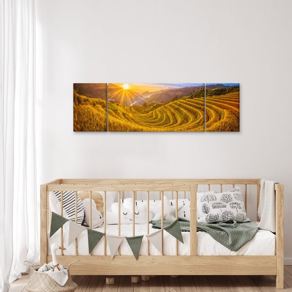 Obraz - Rýžové terasy ve Vietnamu (170x50 cm)