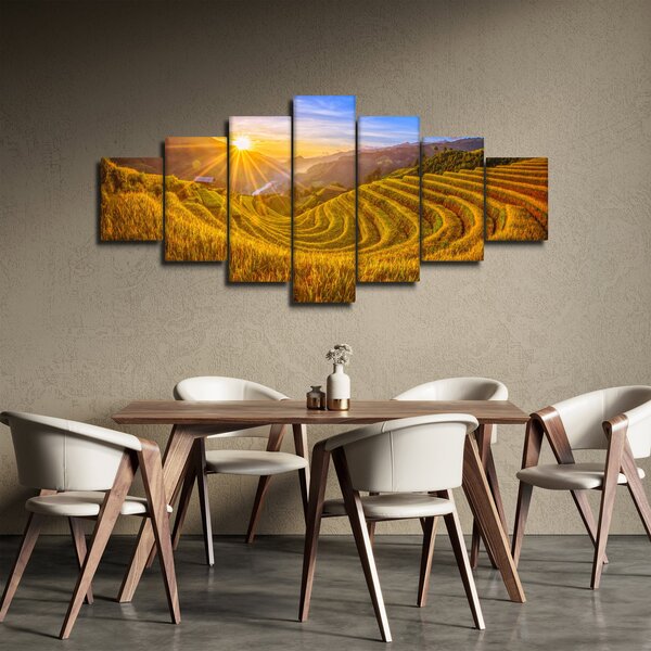Obraz - Rýžové terasy ve Vietnamu (210x100 cm)